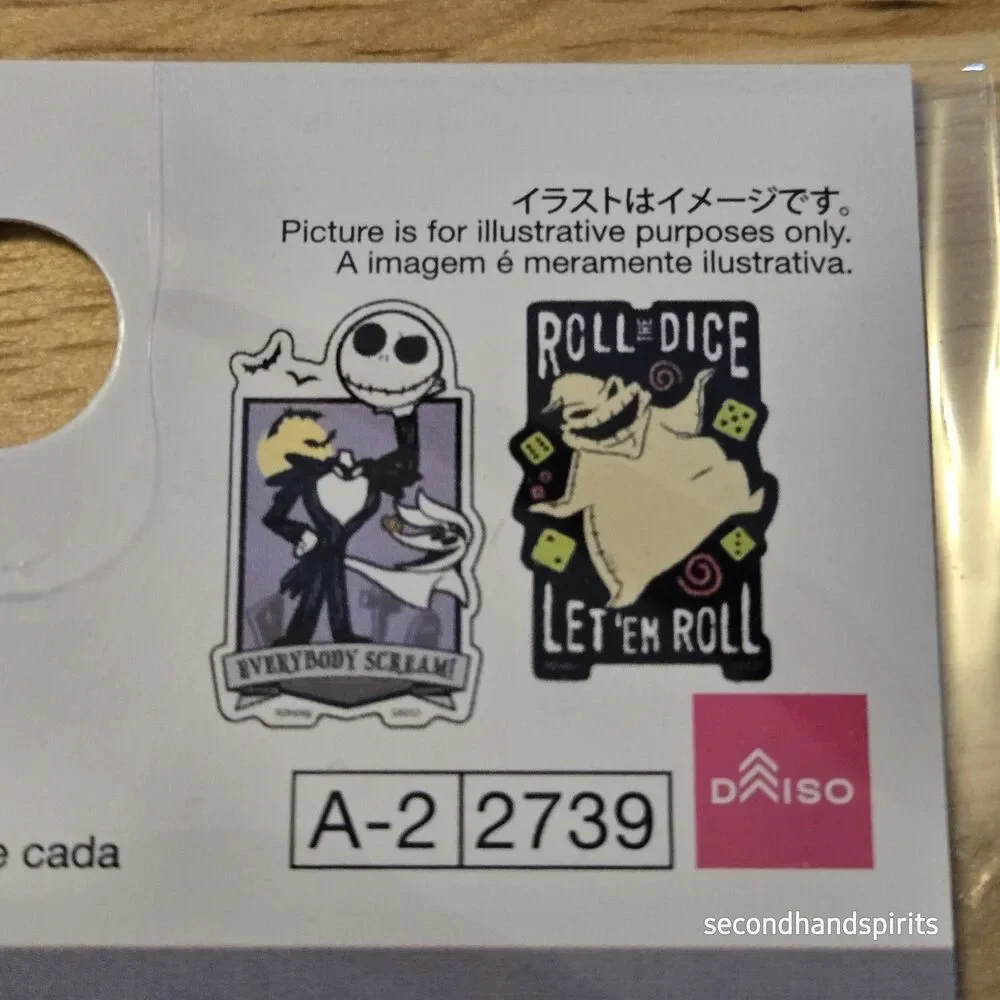 Happy Halloween Nightmare Before Christmas Disney Stickers Jack Oogie